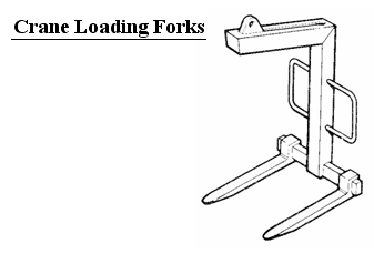 Self levelling brick/crane forks SWL 2 Tonnes -